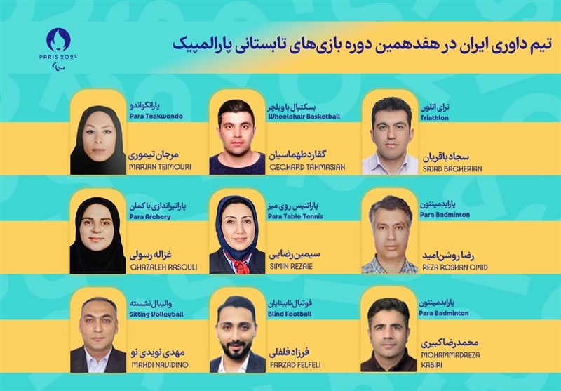 حضور 9 داور ایرانی در پارالمپیک 2024 پاریس